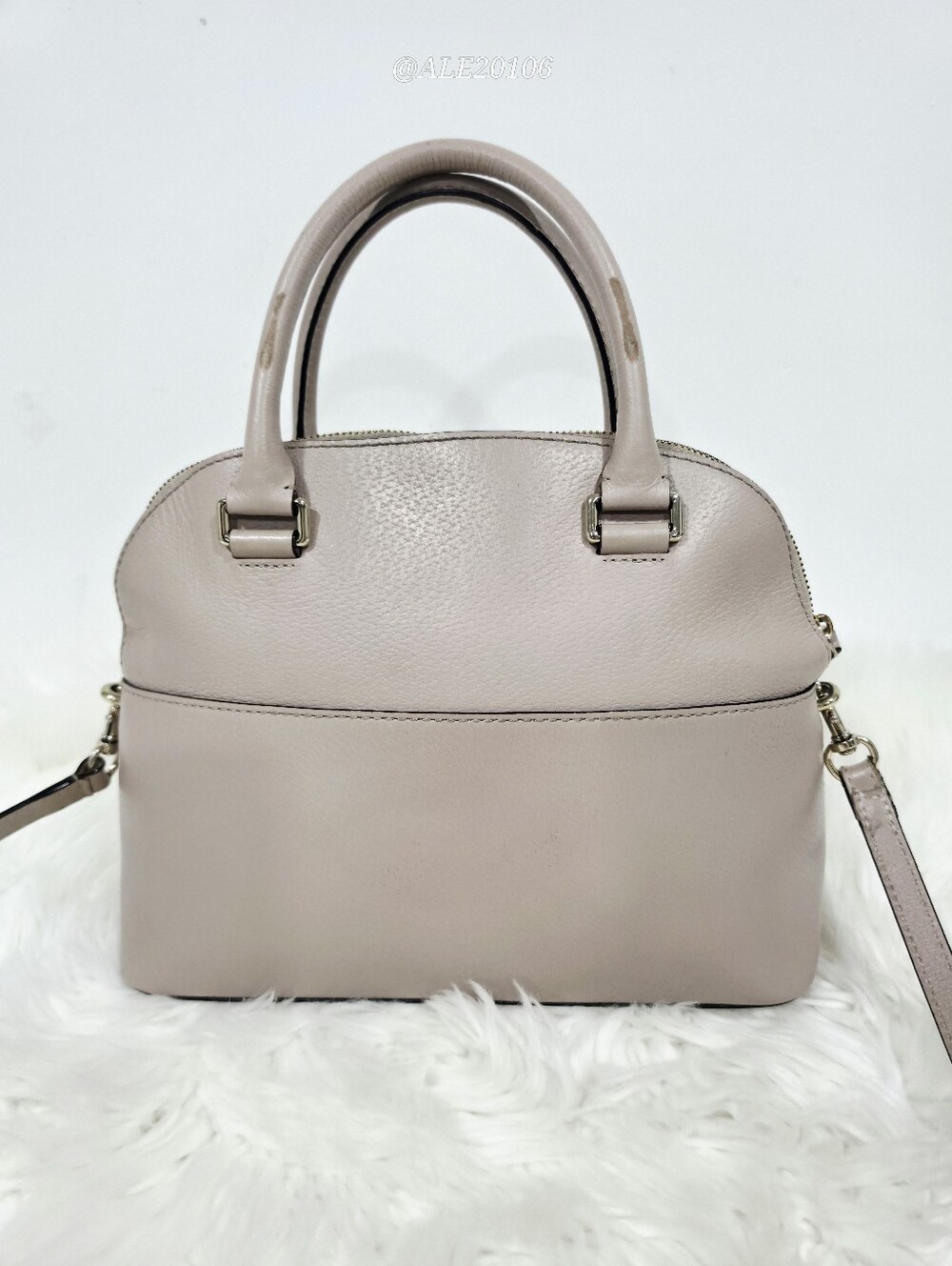 Kate Spade Nude Beige Blush Leather Satchel Crossbody Bag - Picture 4 of 17